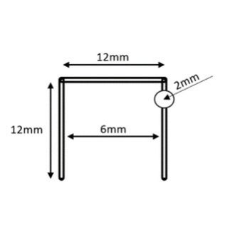   Clipsuri, capse pentru capsator mezeluri, cârnati, salam - 12 mm, 5000 buc