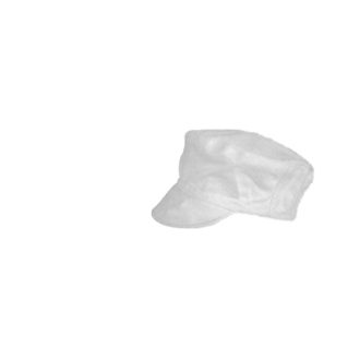 Fehér pamut sapka silddel   zárt/hálós