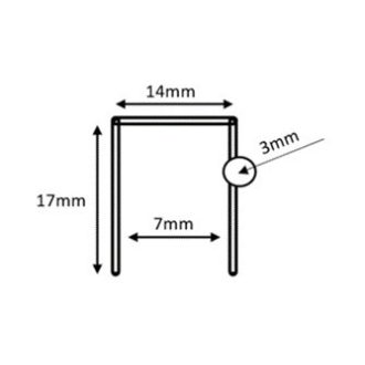   Clipsuri, capse pentru capsator mezeluri, cârnati, salam - 17 mm, 6500 buc