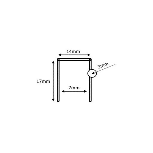 Clipsuri, capse pentru capsator mezeluri, cârnati, salam - 17 mm, 6500 buc