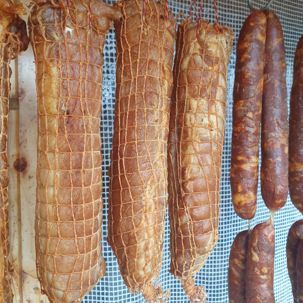 Plasă carne, Plasă pentru suncă alimentară și mezeluri 125 / 16 extra alb